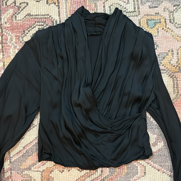 Natacha Paris Black Silk Top - Picture 2 of 5